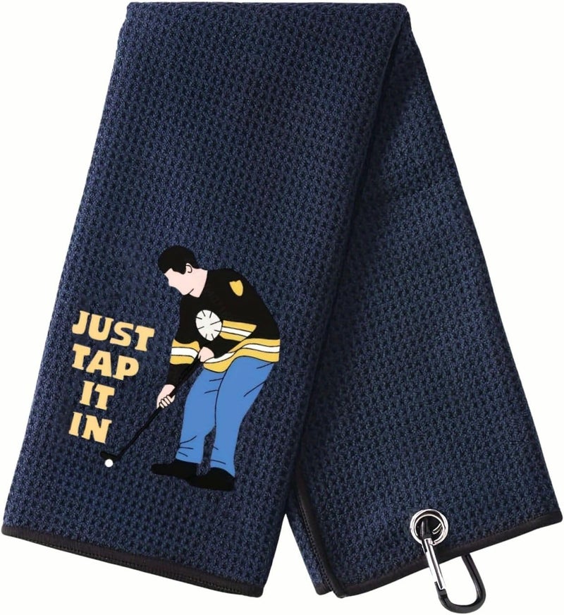 Amitrely Funny Golf Towel, Marsters Tournament, Funny Golf Towel for Golf Bags with Clip, Golf Gift for Men Husband Boyfriend Dad, Birthday, Cristmas Gifts for Fan (Just tap it in) - Image 1